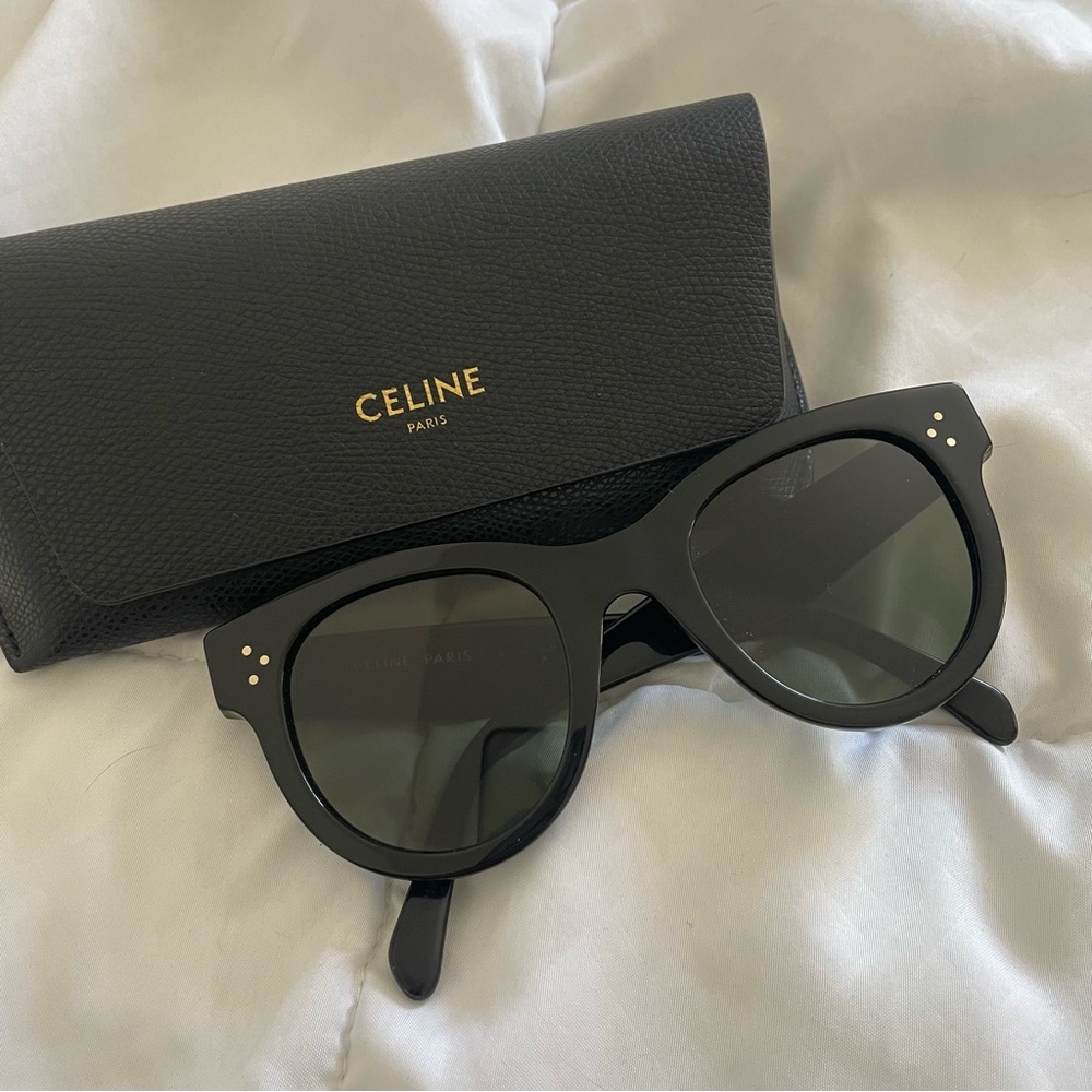 CELINE Round-frame acetate sunglasses